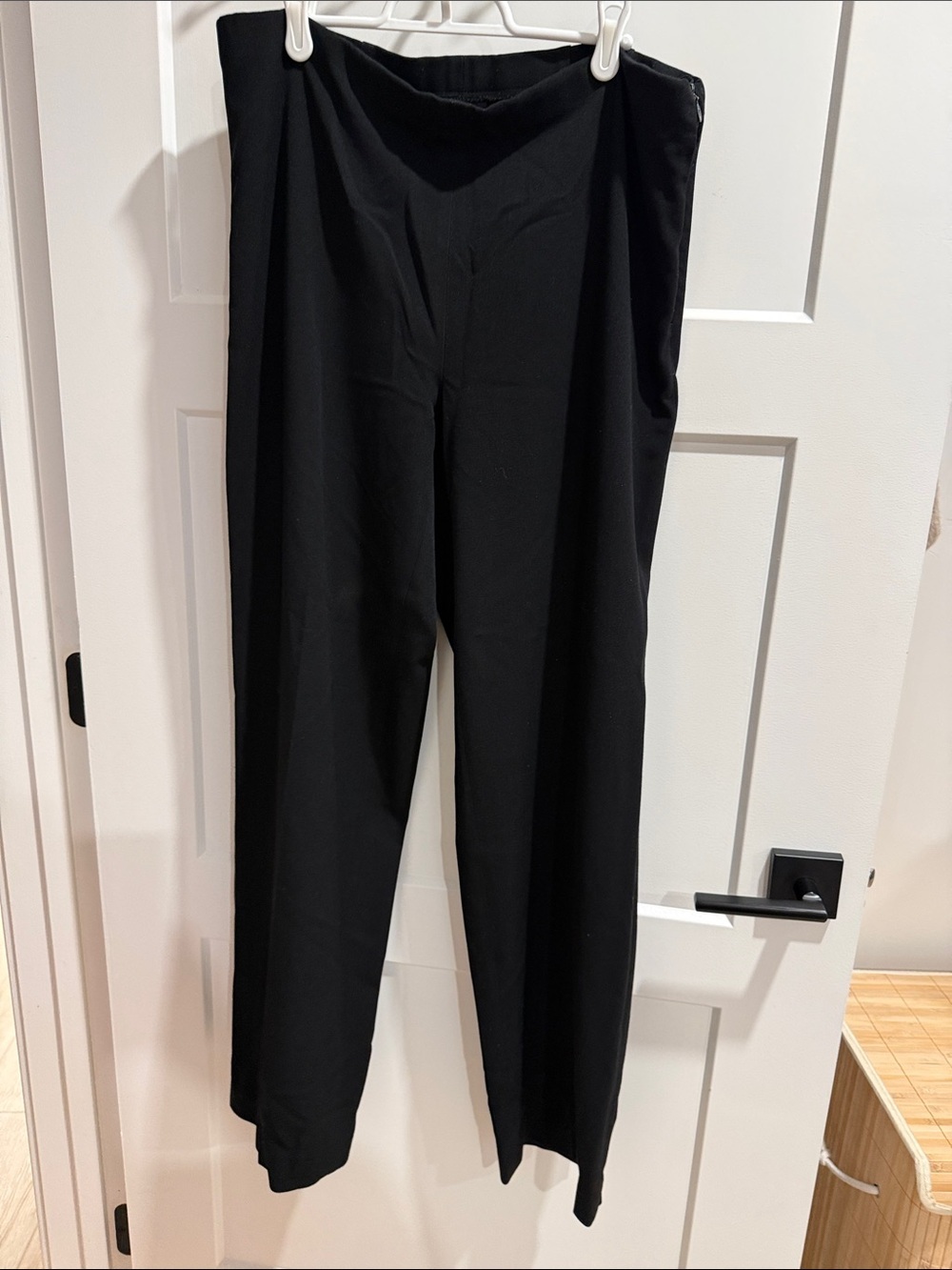 Rafaella Black Straight-Leg Pants